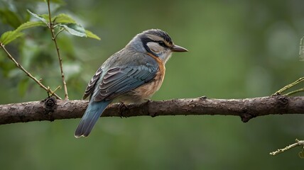 A bird perched on a branch, capturing natural wildlife, delicate beauty, serene forest or garden setting, and the tranquil charm of outdoor bird photography
