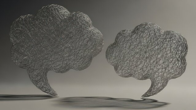 Abstract Wireframe Brain Concepts Communication Ideas Thoughts - Powered by Adobe