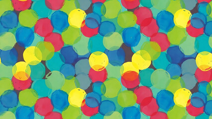 Vibrant polka dot pattern