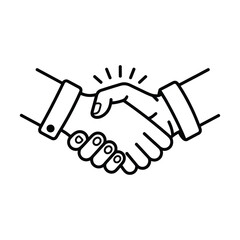 Handshake icon vector design illustration