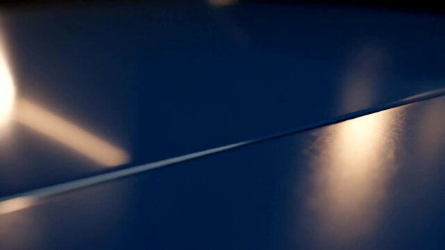 Tennis Ball Serve on Court at Night.