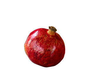 side view of an isolated pomegranate fruit on a transparent background