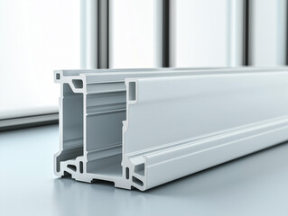 Section of a plastic window profile, Plastic window profile in the section, generative ai