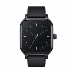 Modern black watch with simple design and clear face