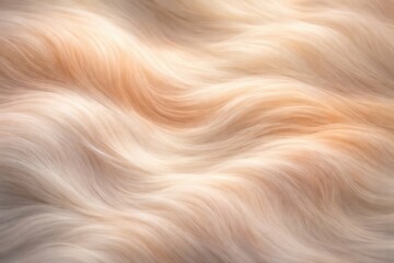 Soft Waves of Fur in Warm Tones With Gentle Ripples and Textures Visible Close-Up in a Light Setting