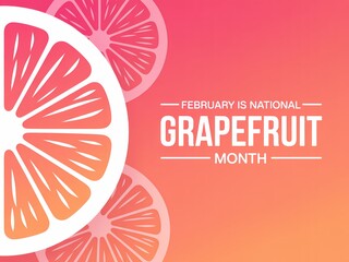 Grapefruit month celebration with slices on colorful background