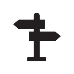 Signpost icon vector flat trendy illustration