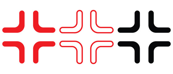 angry comic element symbol. Red anger mark symbol, a comic manga pop vein icon representing stress and fury, a simple abstract vector illustration