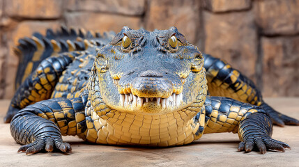 Crocodylus palustris mugger crocodile in the wild