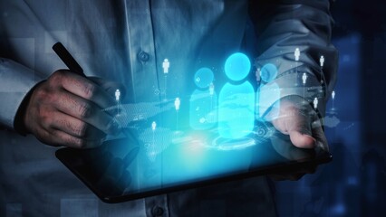 People networking, business connections, digital networking platforms, professional collaboration,...