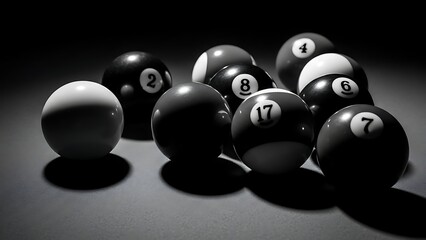Billiard Balls in Dramatic Light