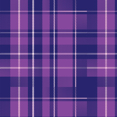 Beautiful Plaid Tartan Seamless Repeat Pattern in Navy Blue White Check Textile Background