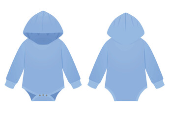 Baby hooded suit romper. vector  © marijaobradovic
