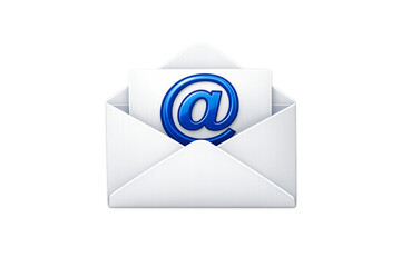 Email message notification open envelope at symbol