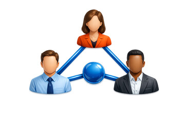 Marketing team members networking for business collaboration