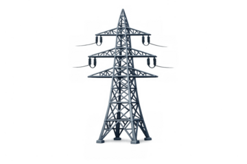 Electrical transmission pylon carrying high voltage power grid