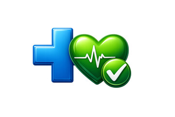 Healthcare support and wellness checkmark icon