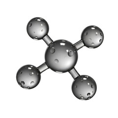 Obraz premium 3d molecular structure isolated on transparent background