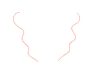 シンプルでおしゃれな手書きのゆるいラインのフレーム -ほかほかの湯気やアロマ･瞑想のイメージ素材