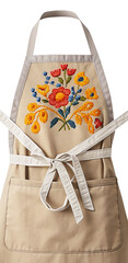 Vibrant floral embroidered apron for cooking and gardening