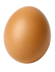 Brown egg on a transparent background with speckles