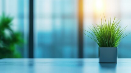 Desktop Business analytics displayed on a desktop in a corporate office setting.