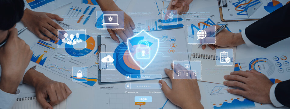 A cybersecurity dashboard for network protection. The system includes secure user login, multi-factor authentication, and access control to protect corporate data and assets. Fermion - Powered by Adobe
