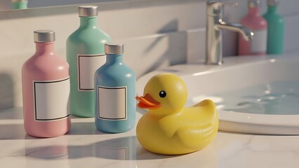 Gentle Bath Products with Rubber Duckie