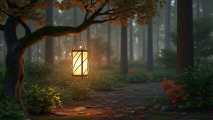 Enchanted Woodland Trail by Lantern Light