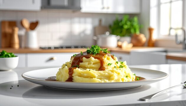 Kartoffelp&uuml;rree mit brauner Sosse