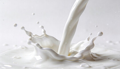 Milk Pouring Splash