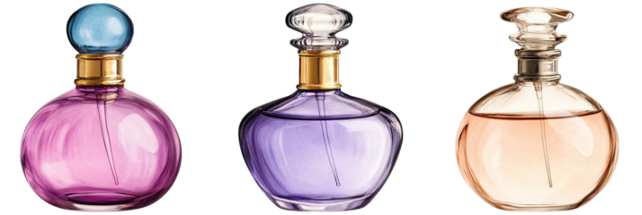 Trio round perfume bottles