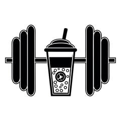 Silhouette healthy lifestyle nutrition protein. 