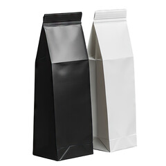 Black & white bags, product mockup, retail packaging