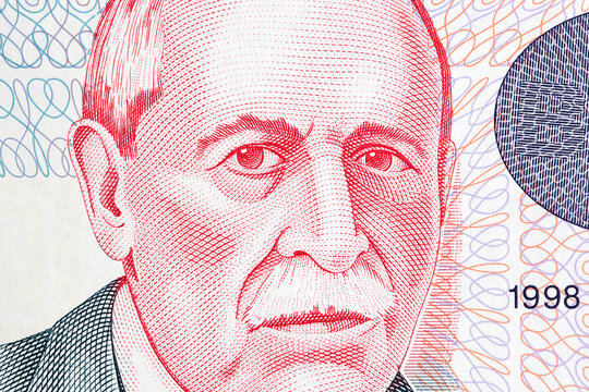 Eduardo Acevedo Vasquez a closeup portrait from Uruguayan money