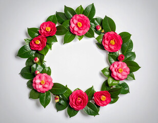 식물-꽃-동백-동백꽃-카멜리아-동백 꽃잎-동백잎-리스-화관-붉은 동백