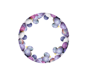 Modern Easter eggs image, futuristic spring. Painted eggs composition, cut out circle, frame. Minimalist style, cold shades Easter eggs, isolated. PNG