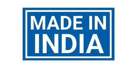Obraz premium Made in India stamp sign with background illustration. 
