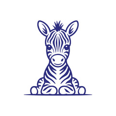 Baby Zebra Coloring Page for Kids