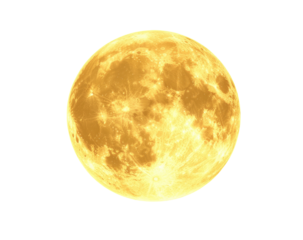 Full moon in the dark sky
