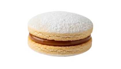 Latin American alfajores cookie isolated on transparent background