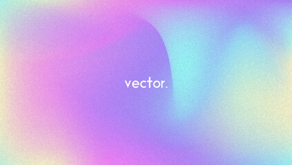 Noise Gradient Background. Abstract Grainy Bg In Pink, Purple And Blue Colors. Iridescent Hologram. Pearlescent Holographic Texture With Rainbow Foil. Dynamic Mesh Splash With Watercolor Cloud