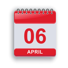 April 6 Daily Planning Calendar Simple Look