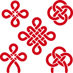 Chinese Decorative Knot Ornament Vector

