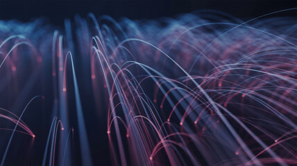 Abstract light trails background representing fast flowing internet connection telecommunication and data transfer