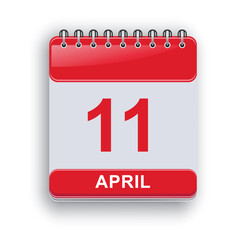 April 11 Daily Calendar Page Simple Style