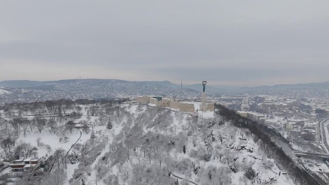 The Snowy The Citadel of Budapest after a big Snowstorm