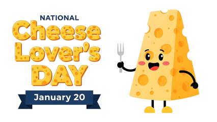 National Cheese Lovers Day January 20 cartoon food
