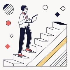 Startup pitch deck abstract background