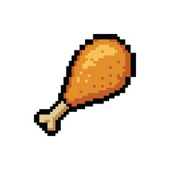 Pixel Art Cooked Chicken Sprite
